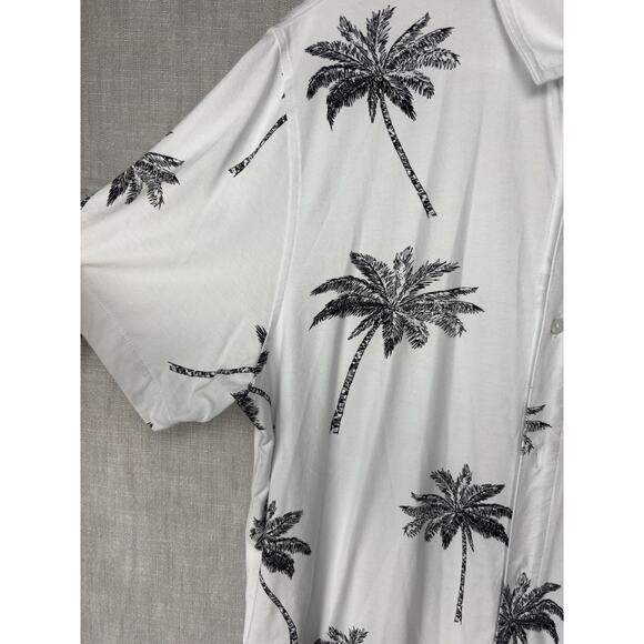 Travis Mathew Shirt Mens Large White Stretch Button Up Performance Casual S.S. - Picture 3 of 7